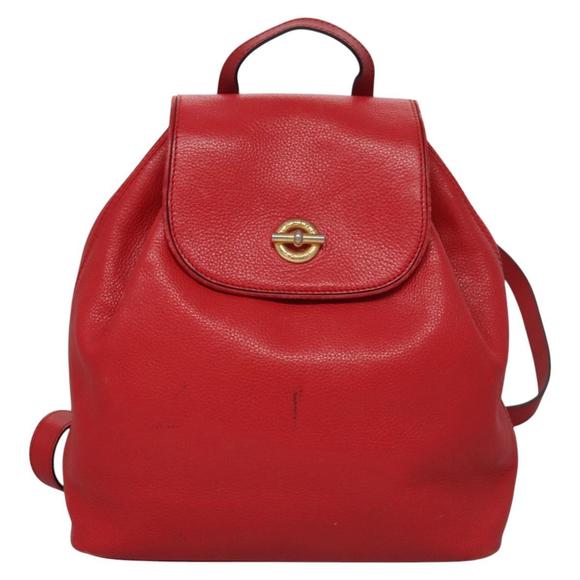Céline Red Leather backpack - Picture 1 of 10